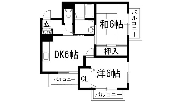 池田グレースマンションの物件間取画像